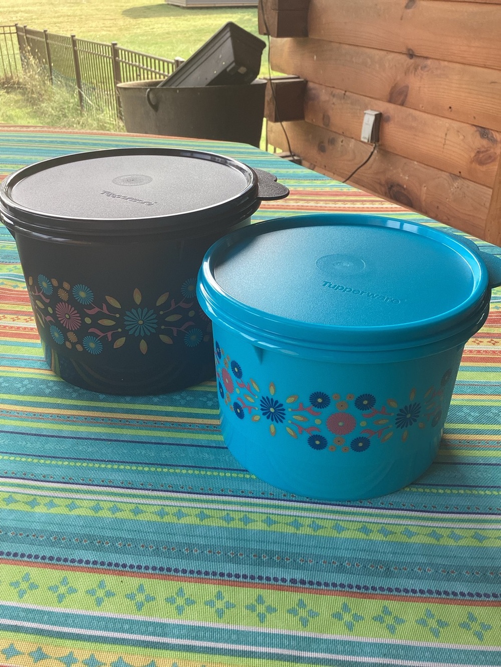 Tupperware Stacking Canister Set - Hispanic Heritage Celebration - set of 2